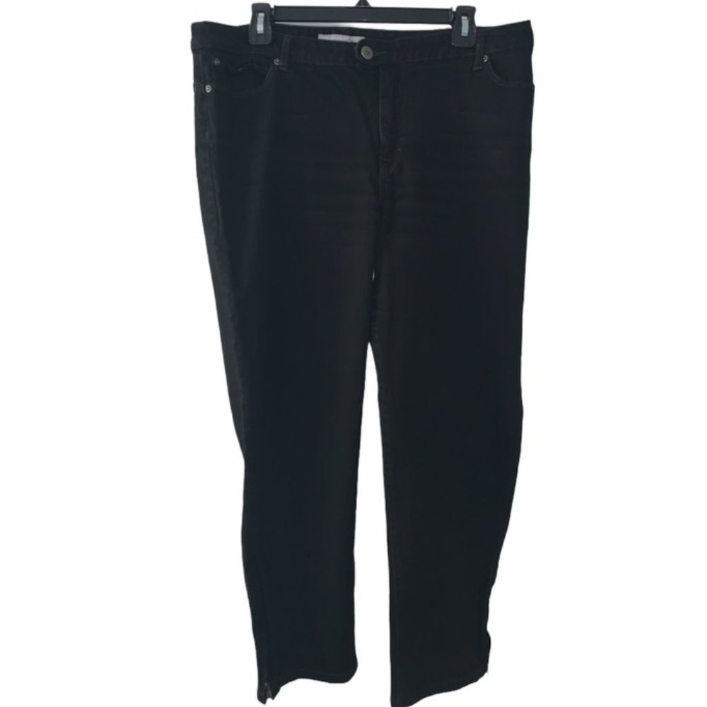 Chico's Platinum Denim Stitch Zip Ankle Jean
